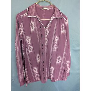 Super Fun Vintage Polyester Pullover Featuring Dancers in Vests